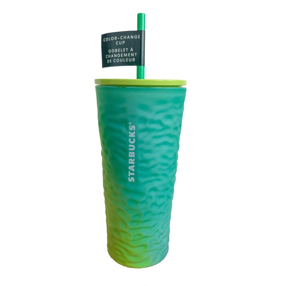 Starbucks Glass Tumbler Cup Color Changing NWT